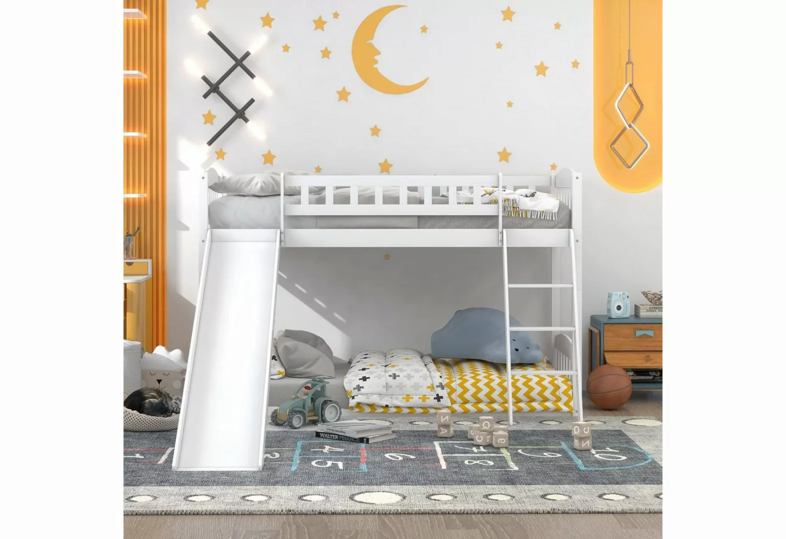 WISHDOR Kinderbett Kinderbett Kinder Bett Jugendbett Massivholzbett Doppelb günstig online kaufen