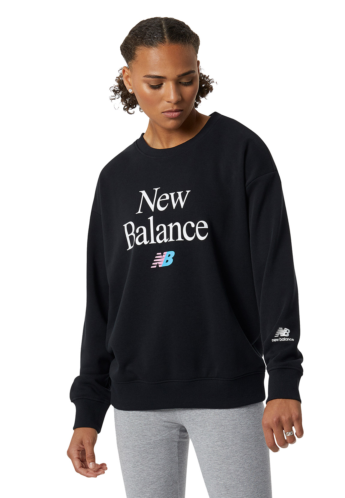 New Balance Damen Sweater ESSE CEL CREW WT21508 BK Schwarz günstig online kaufen