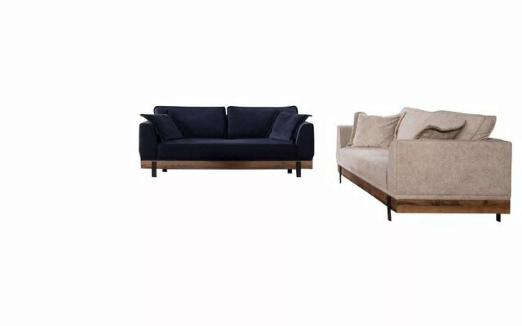 JVmoebel Sofa Sofagarnitur Sofa Sessel Sofas Dreisitzer 3+3+1 Sitzer Garnit günstig online kaufen