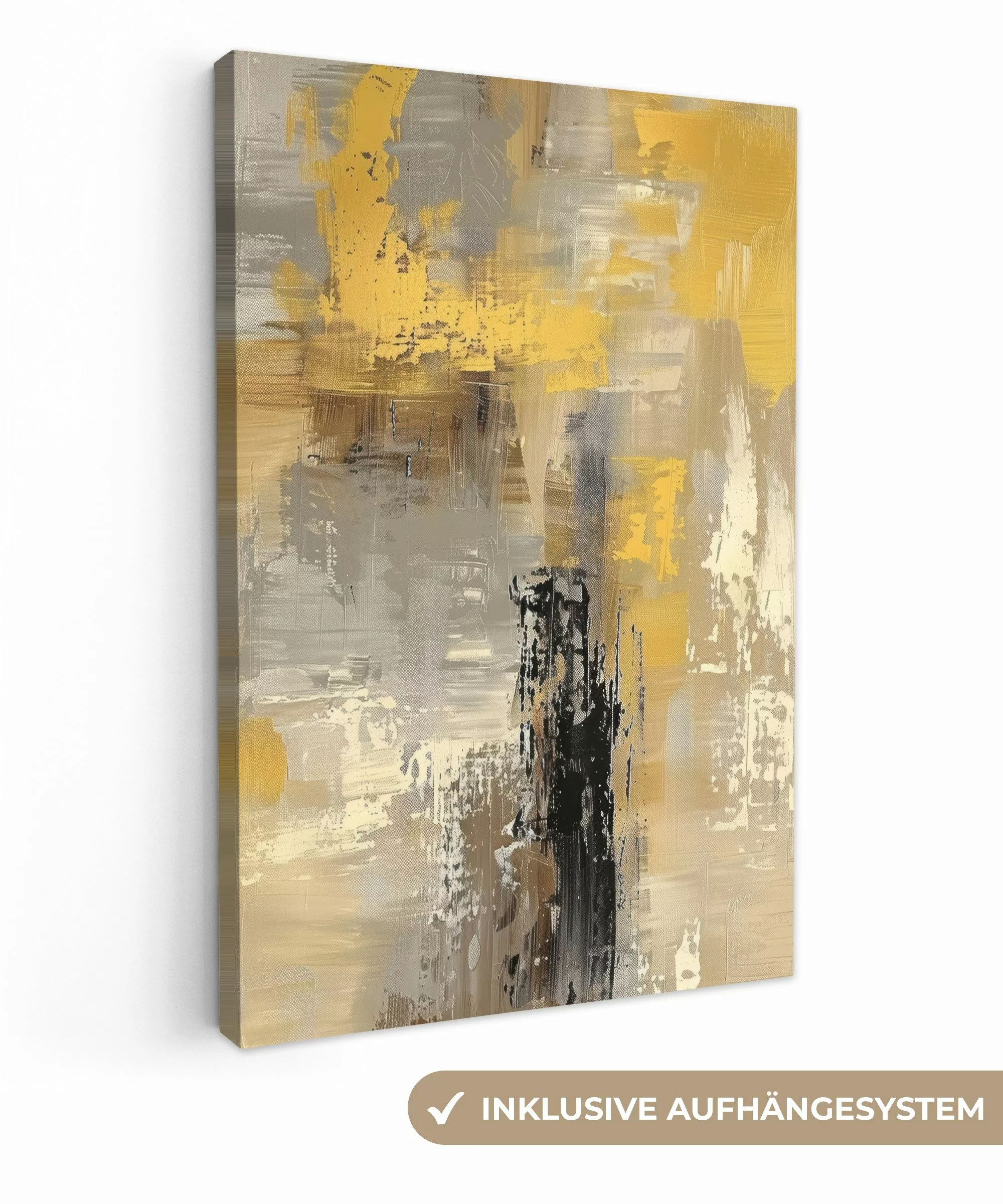 OneMillionCanvasses® Leinwandbild Abstrakt - Gelb - günstig online kaufen
