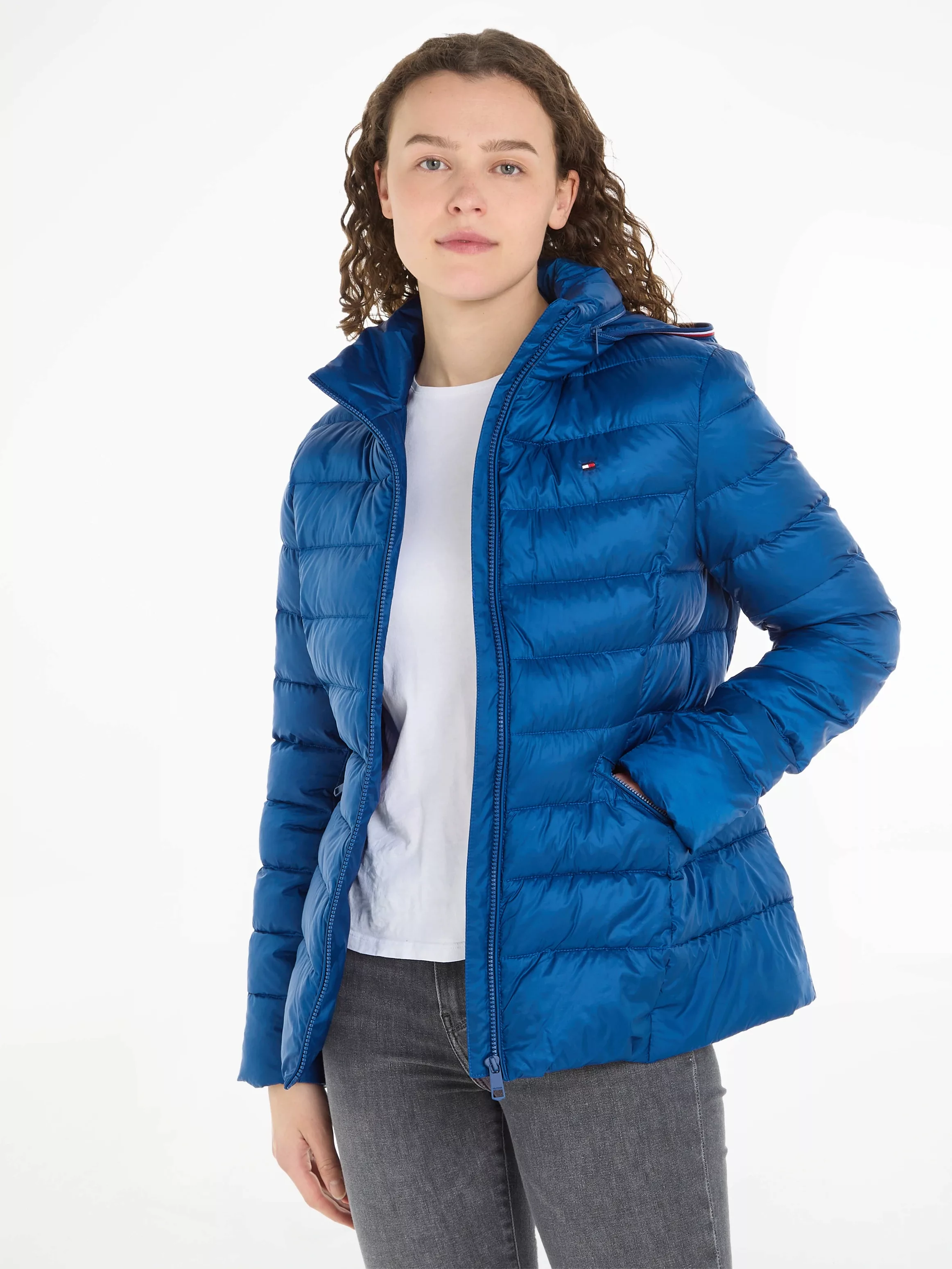 Tommy Hilfiger Steppjacke "MW PADDED GLOBAL STRIPE JACKET", mit Kapuze, mit günstig online kaufen