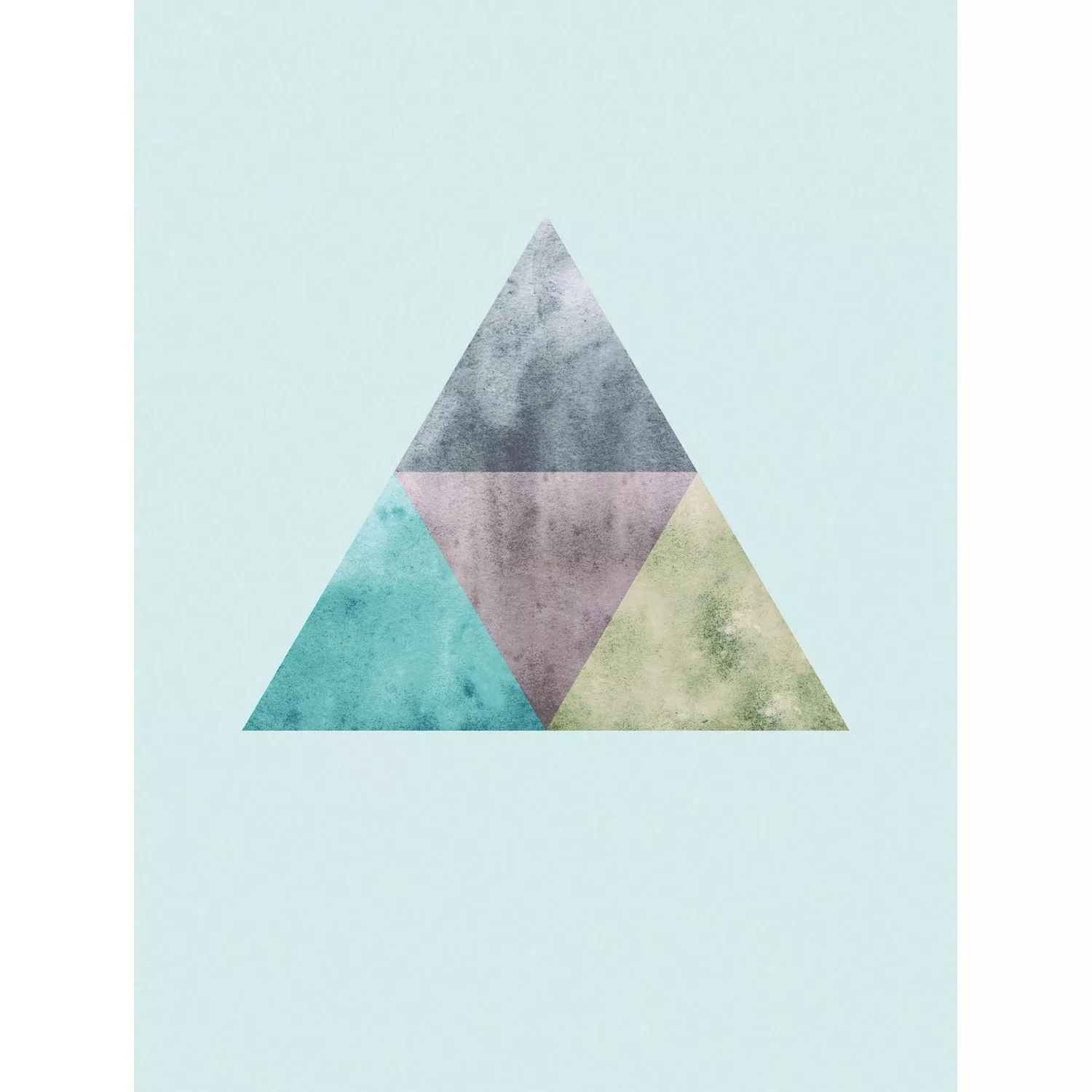 Komar Poster "Triangles Top Blue", Formen-Kunst, (1 St.), Kinderzimmer, Sch günstig online kaufen