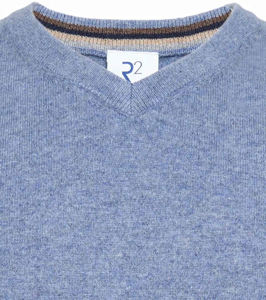 R2 Pullover Merino Wool Blau - Größe L günstig online kaufen