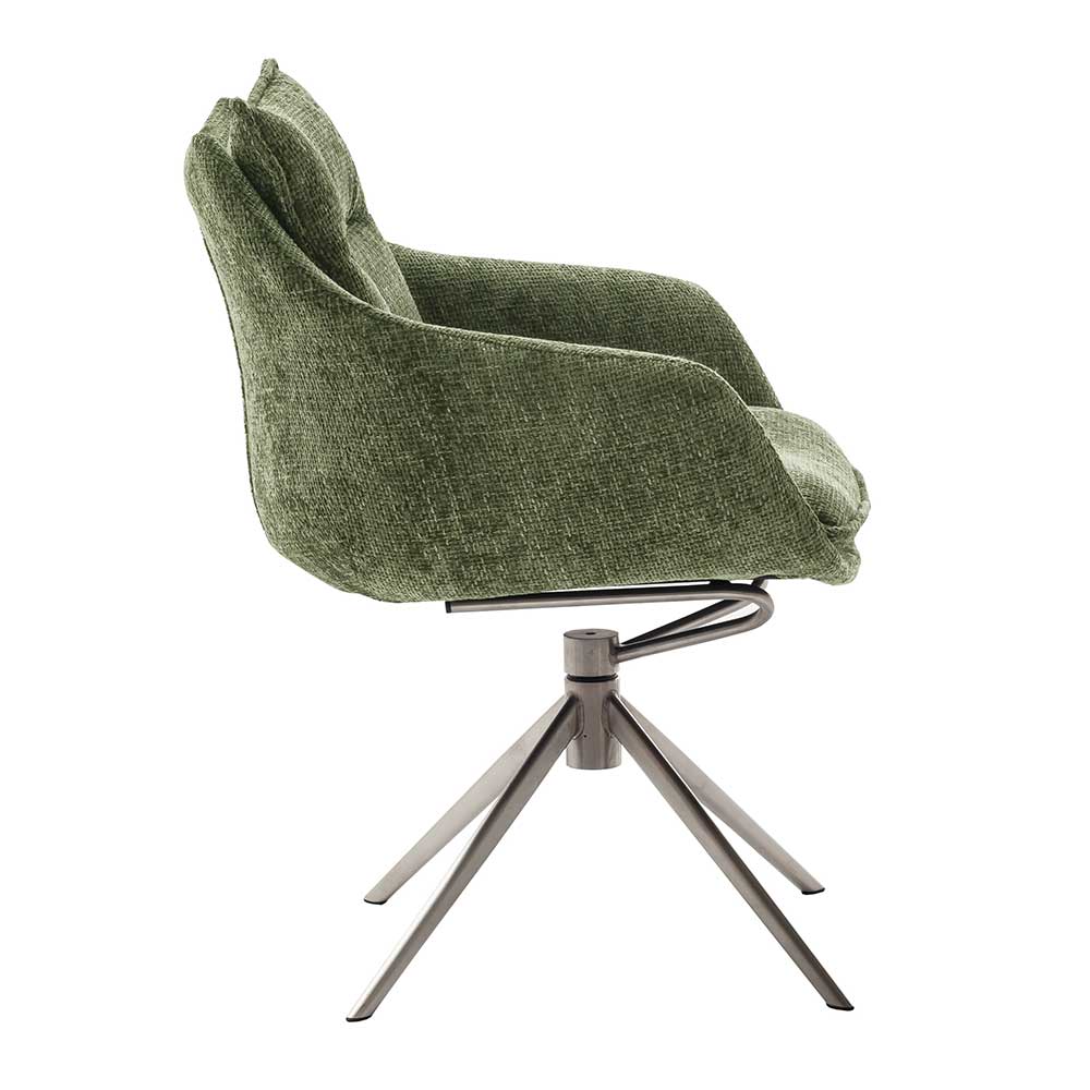 Esstisch Stühle mit Armlehnen Oliv Grün (2er Set) günstig online kaufen