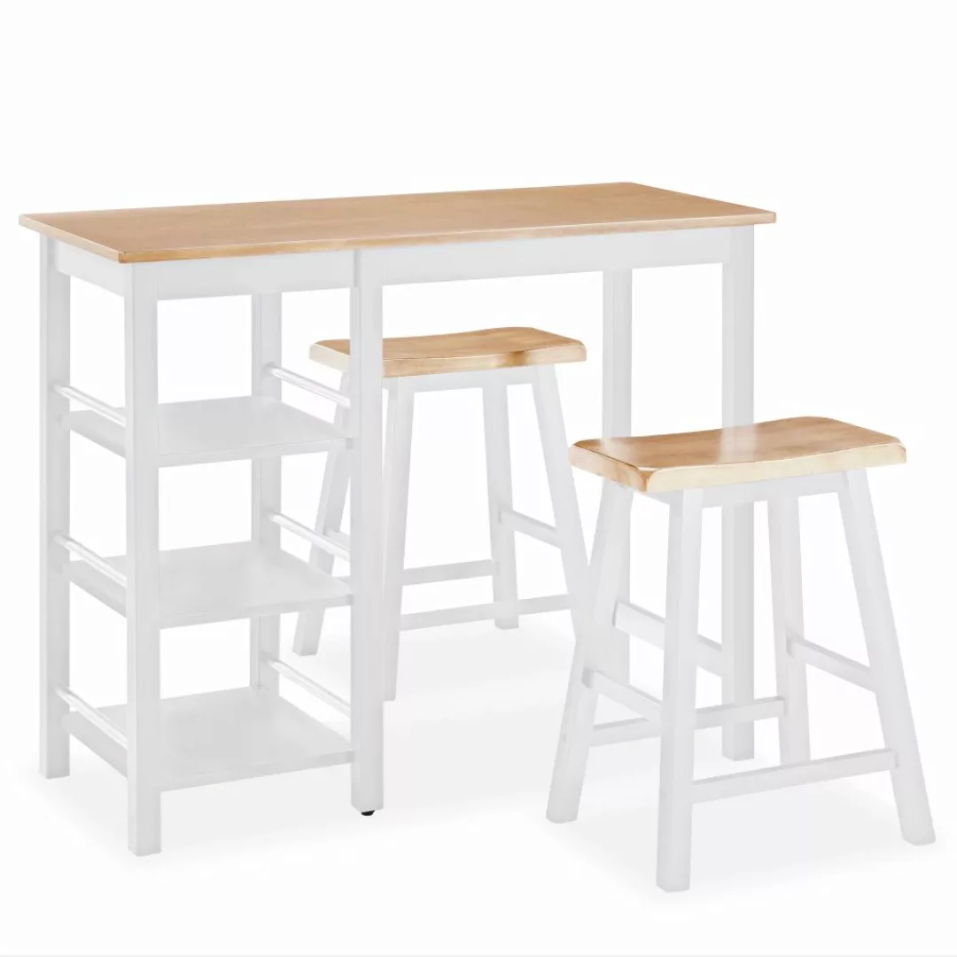 Bar Set 3 Stück Mdf Weiß günstig online kaufen