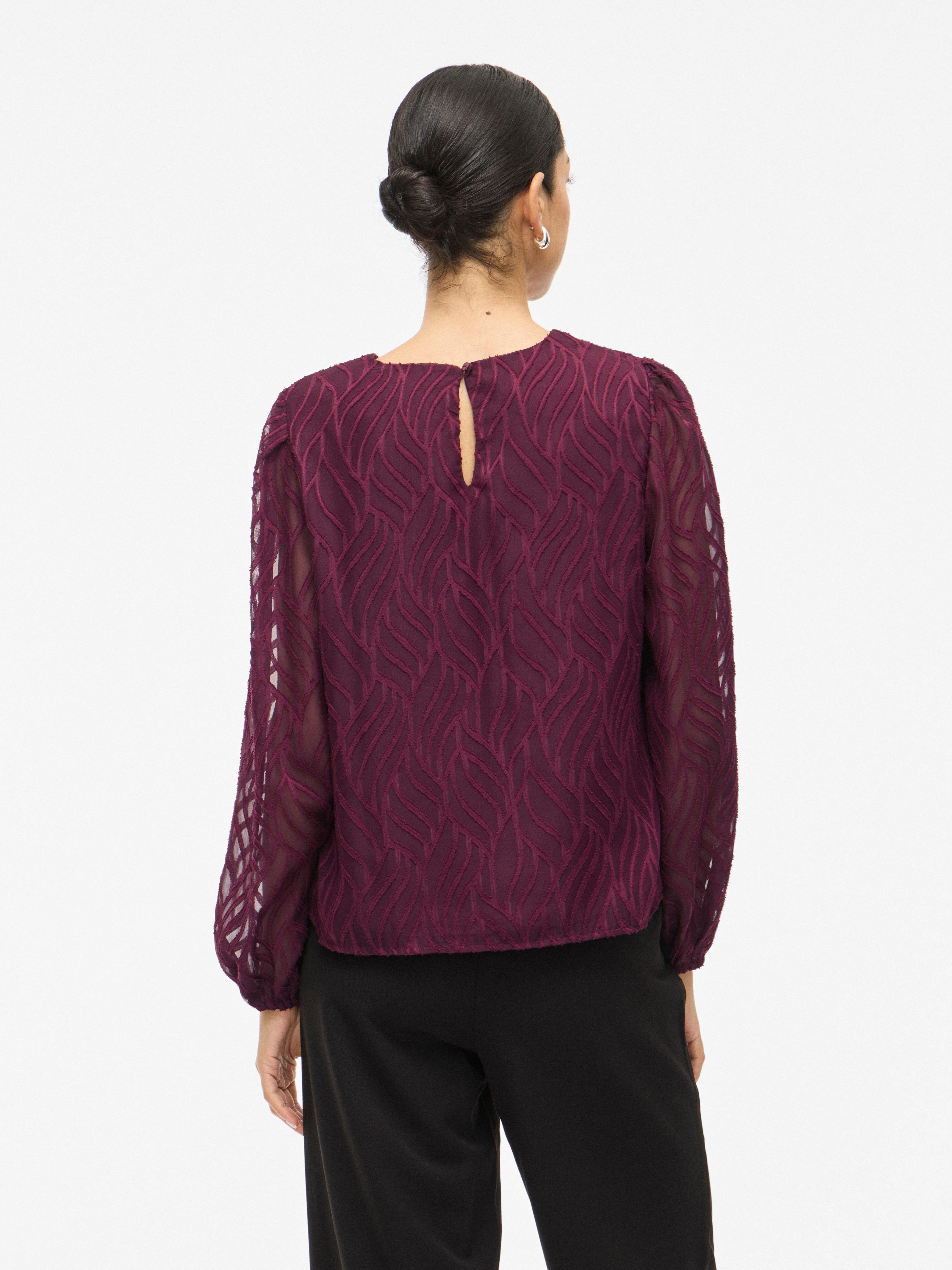 Vila Blusenshirt VIMIKA O-NECK L/S TOP günstig online kaufen