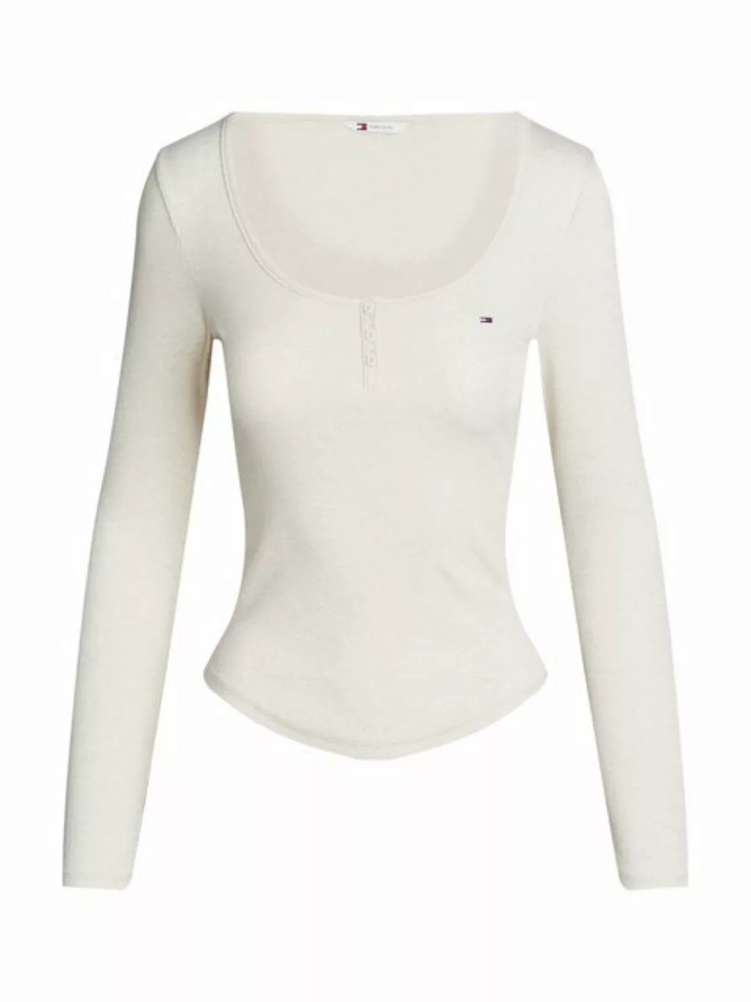 Tommy Jeans Curve Henleyshirt TJW MELANGE HENLEY LS EXT mit tiefem Rundhals günstig online kaufen