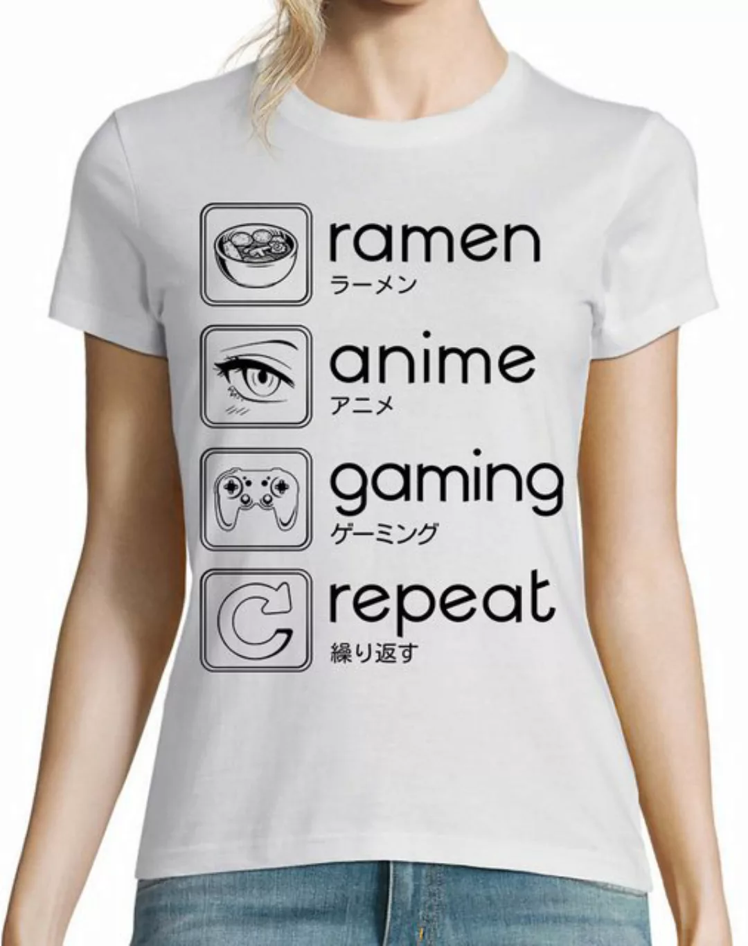 Youth Designz Print-Shirt Ramen Anime Gaming Damen T-Shirt mit lustigen Log günstig online kaufen