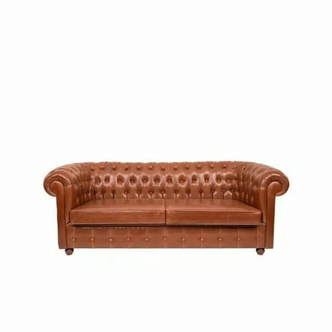 JVmoebel 3-Sitzer Luxus Brauner Chesterfield Dreisitzer Couch 3-Sitzer Mode günstig online kaufen