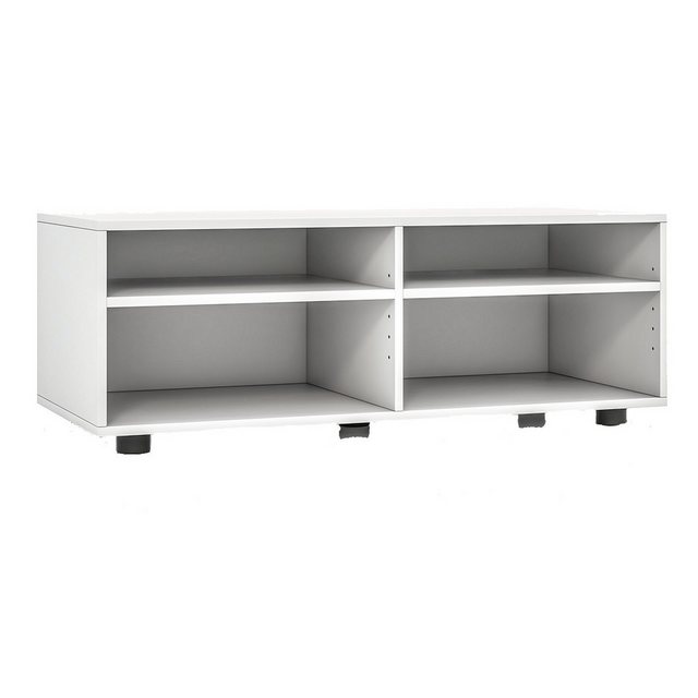 COSTWAY TV-Schrank mit 4 Fächern,verstellbares Regal,90x39x33cm, Holz günstig online kaufen