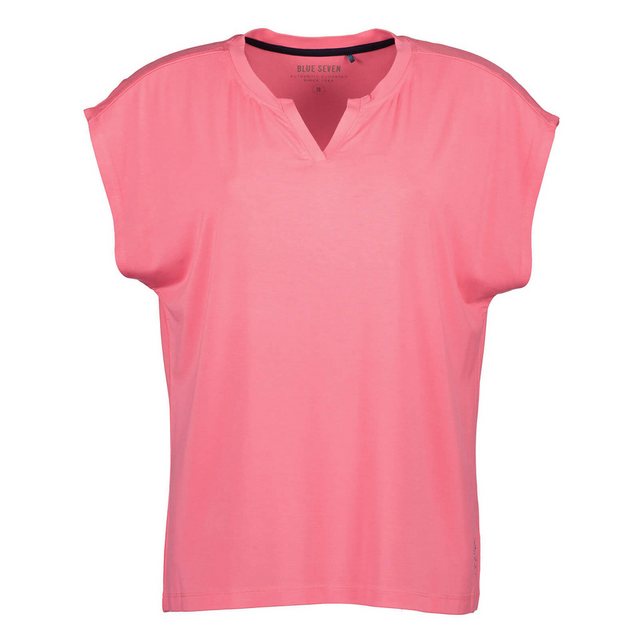 Blue Seven T-Shirt Damen Kurzarm-Shirt mit Henley-Ausschnitt und überschnit günstig online kaufen