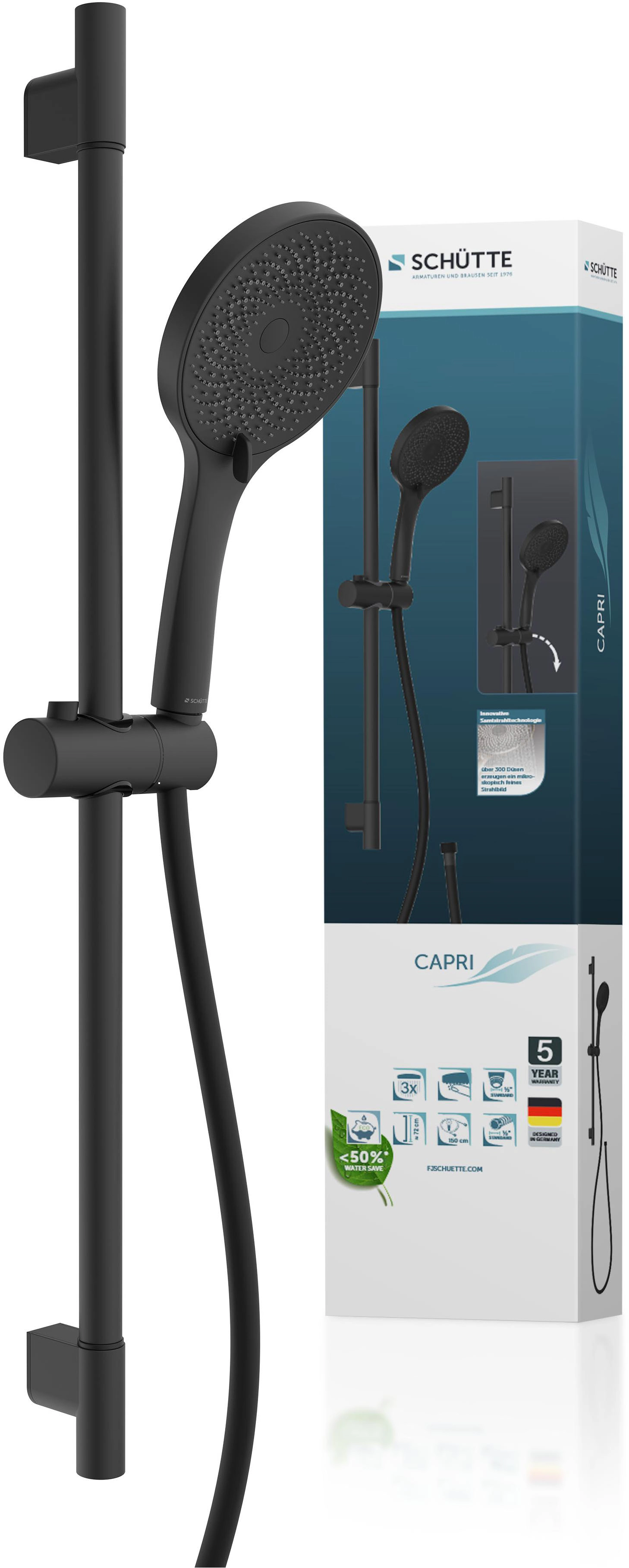 Schütte Stangenbrause-Set "CAPRI", Duschbrause, 3-fach verstellbar, Antikal günstig online kaufen