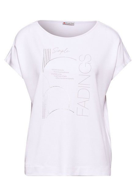 STREET ONE Kurzarmshirt - Damen T-Shirt mit Print, leichtes Sommershirt, Ru günstig online kaufen