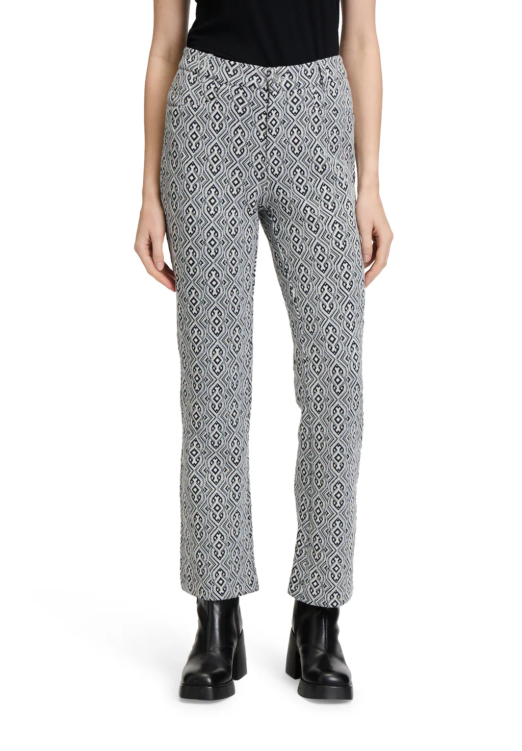 Cartoon Stretch-Hose "Cartoon Damen Stretch-Hose mit Jacquard", Material günstig online kaufen