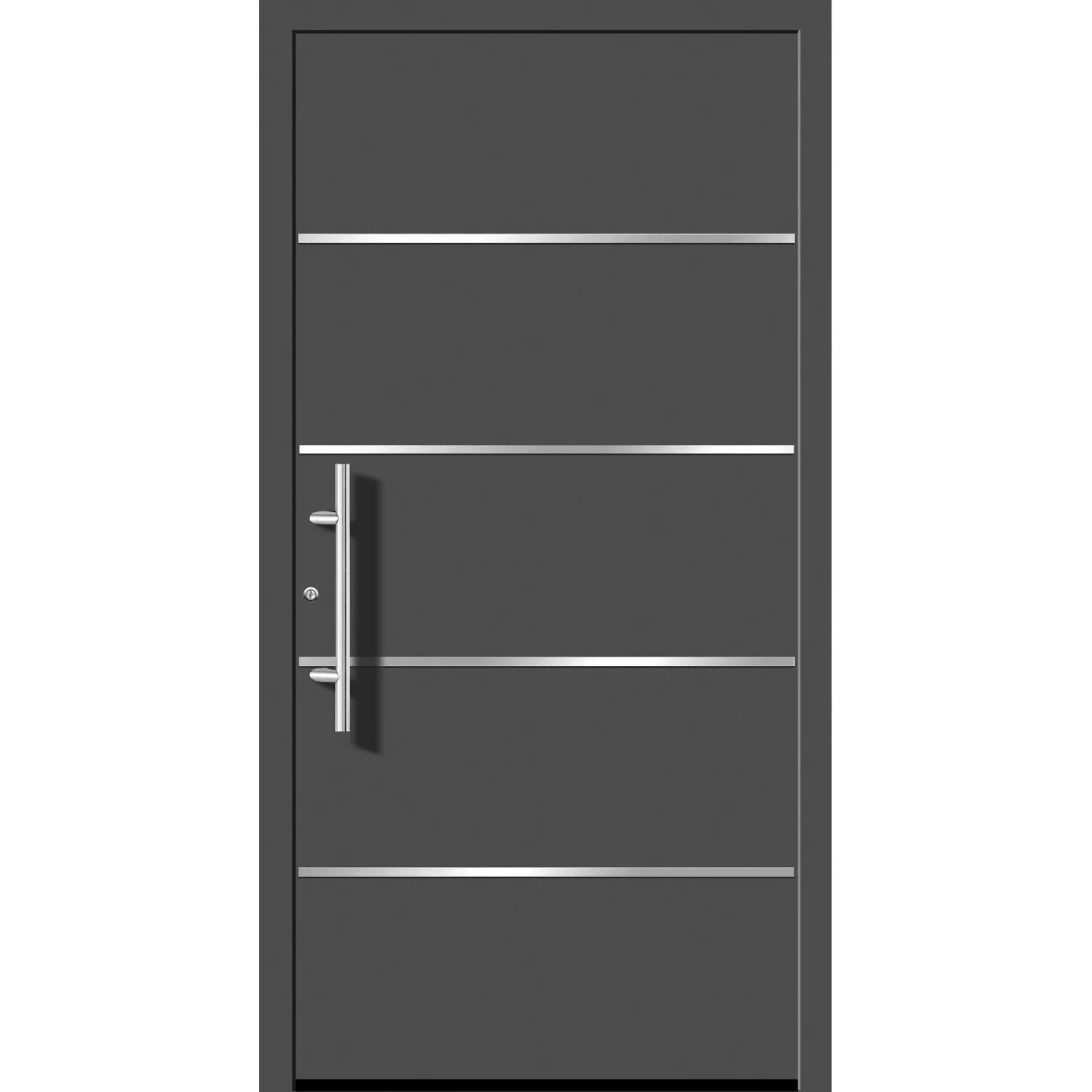 Aluminium-Haustür Moderno M480/B 110 x 210 cm Anthrazit Metallic Anschlag L günstig online kaufen