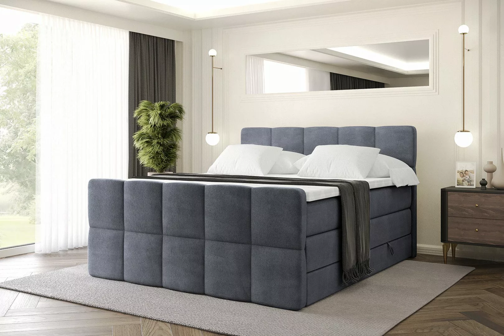 ALTDECOR Boxspringbett LIRO-Z KING (Multipocket-Matratze H4, günstig online kaufen