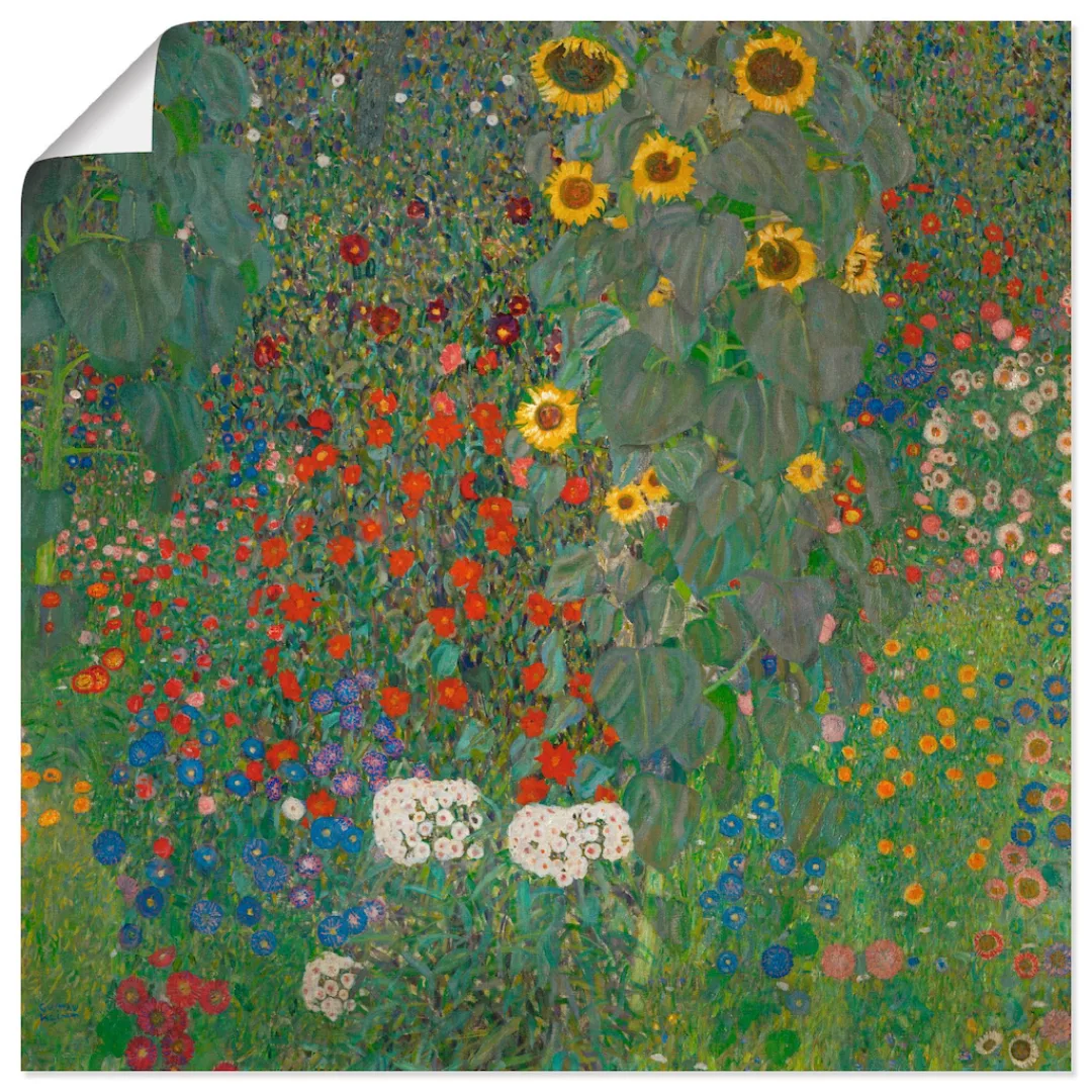 Artland Wandbild "Garten mit Sonnenblumen", Blumenwiese, (1 St.) günstig online kaufen
