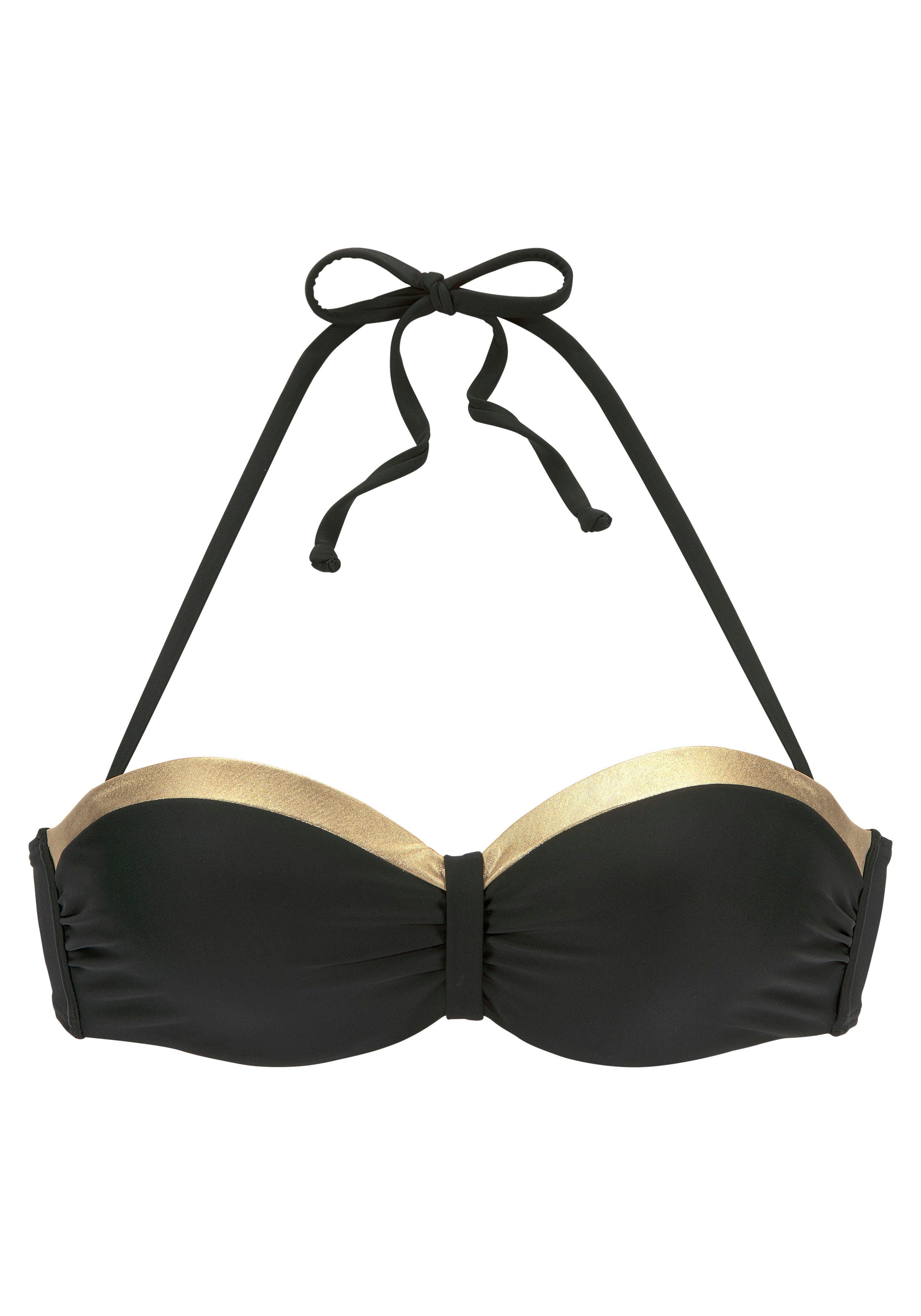 LASCANA Bügel-Bandeau-Bikini-Top Elodie, mit trendigem Materialeinsatz günstig online kaufen