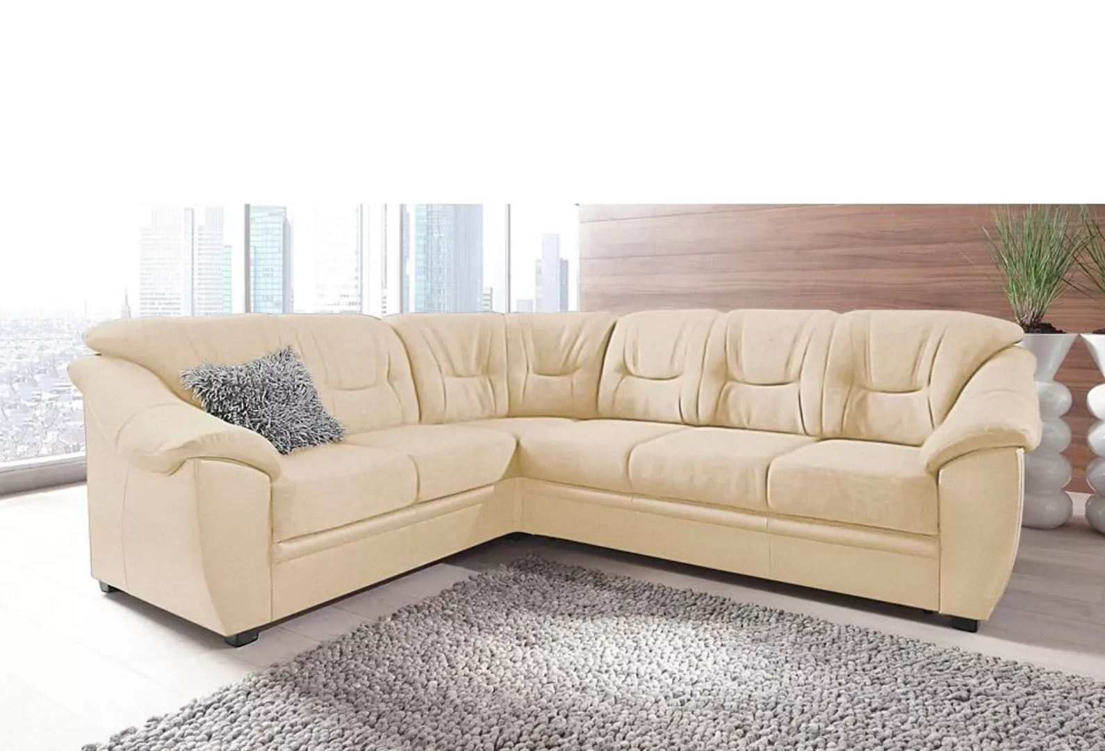 sit&more Ecksofa "Savona L-Form", wahlweise mit Bettfunktion, inklusive Fed günstig online kaufen