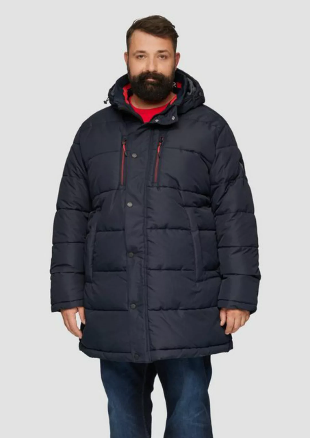 s.Oliver Outdoorjacke Gesteppter Parka mit abnehmbarer Kapuze Tape günstig online kaufen