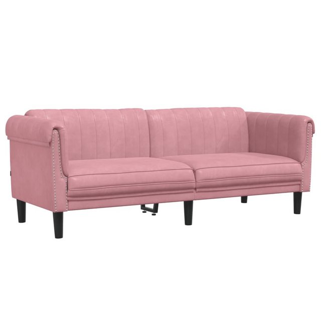 vidaXL Sofa, 3-Sitzer Rosa Samt günstig online kaufen