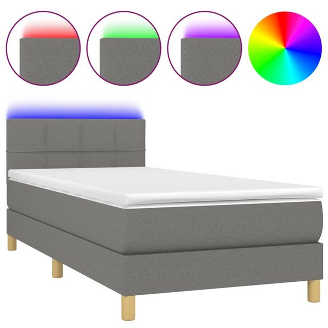 vidaXL Boxspringbett Bett Boxspringbett komplett mit Matratze & LED Stoff ( günstig online kaufen