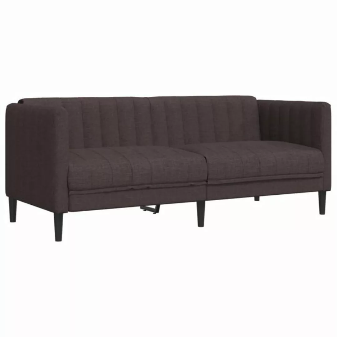 vidaXL Sofa Sofa 2-Sitzer Dunkelbraun Stoff günstig online kaufen