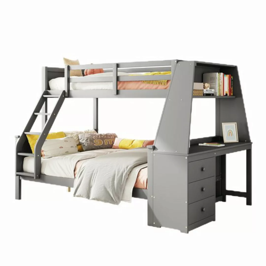 TavilaEcon Etagenbett Kinderbett Funktionsbett Stauraumbett, 90*200cm/ 140* günstig online kaufen