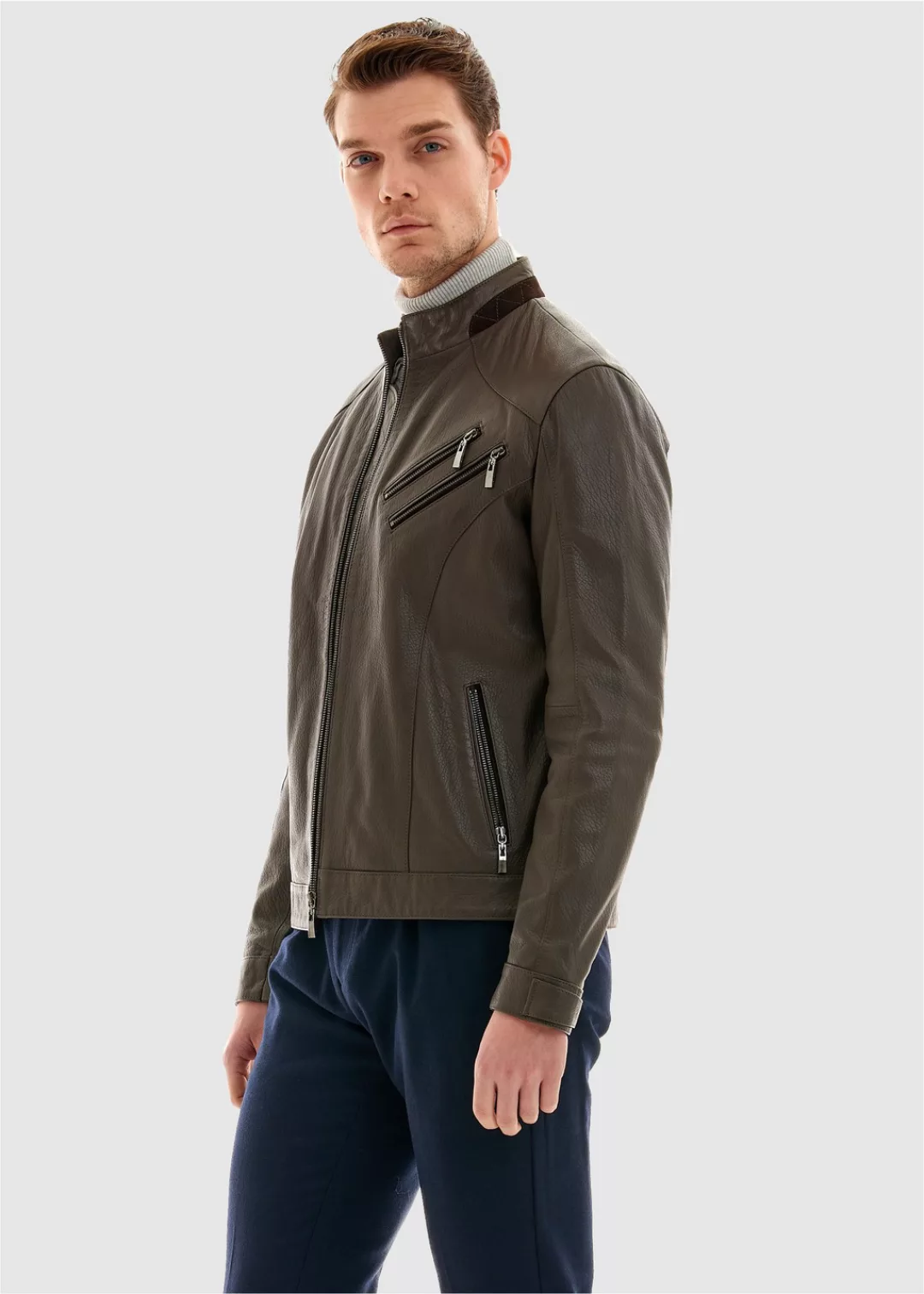 Pierre Cardin Lederjacke, in tollem Biker-Look günstig online kaufen