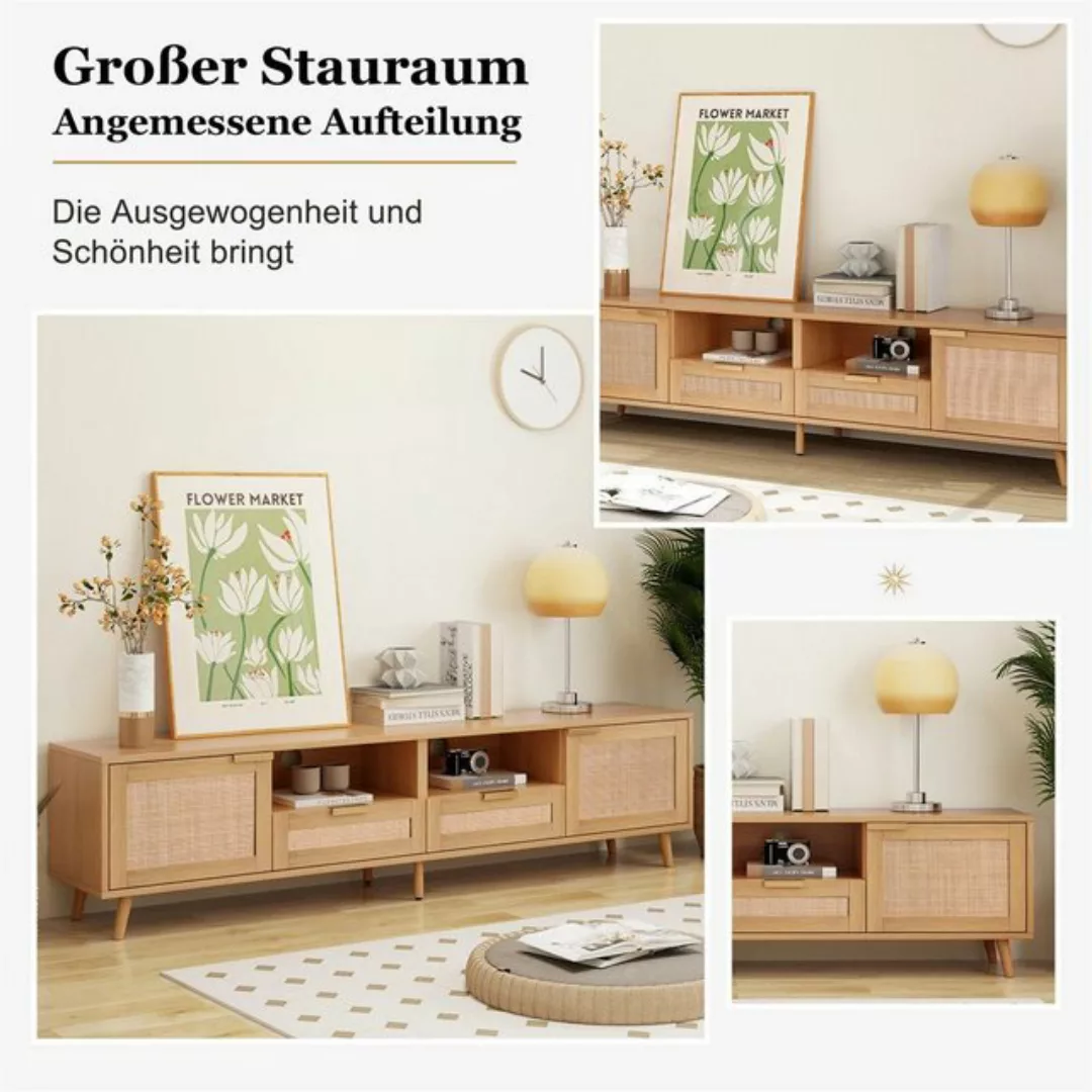 XDeer TV-Schrank Hochwertiger TV-Schränke,Holz-TV-Schrank(Braun,200*37*49cm günstig online kaufen