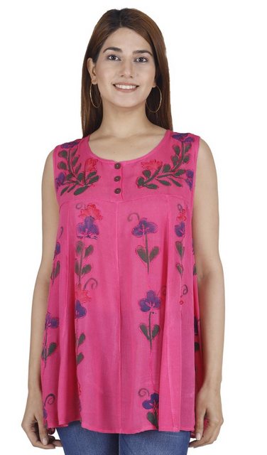 Guru-Shop T-Shirt Bestickte indische Hippie Bluse, Boho-chic.. Festival, Et günstig online kaufen