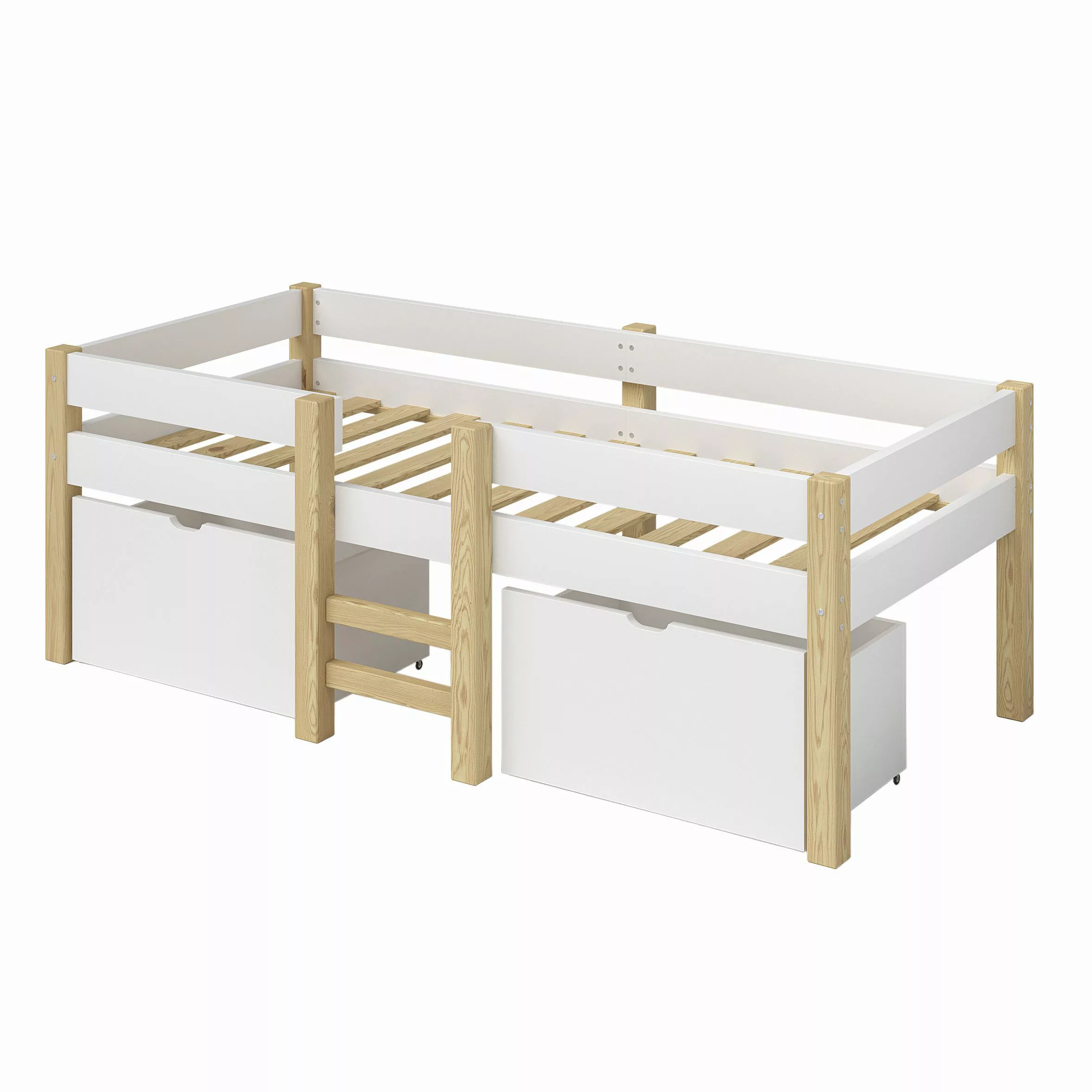 Bellabino Hochbett Aspy (Halbhochbett inkl. Lattenrot, günstig online kaufen