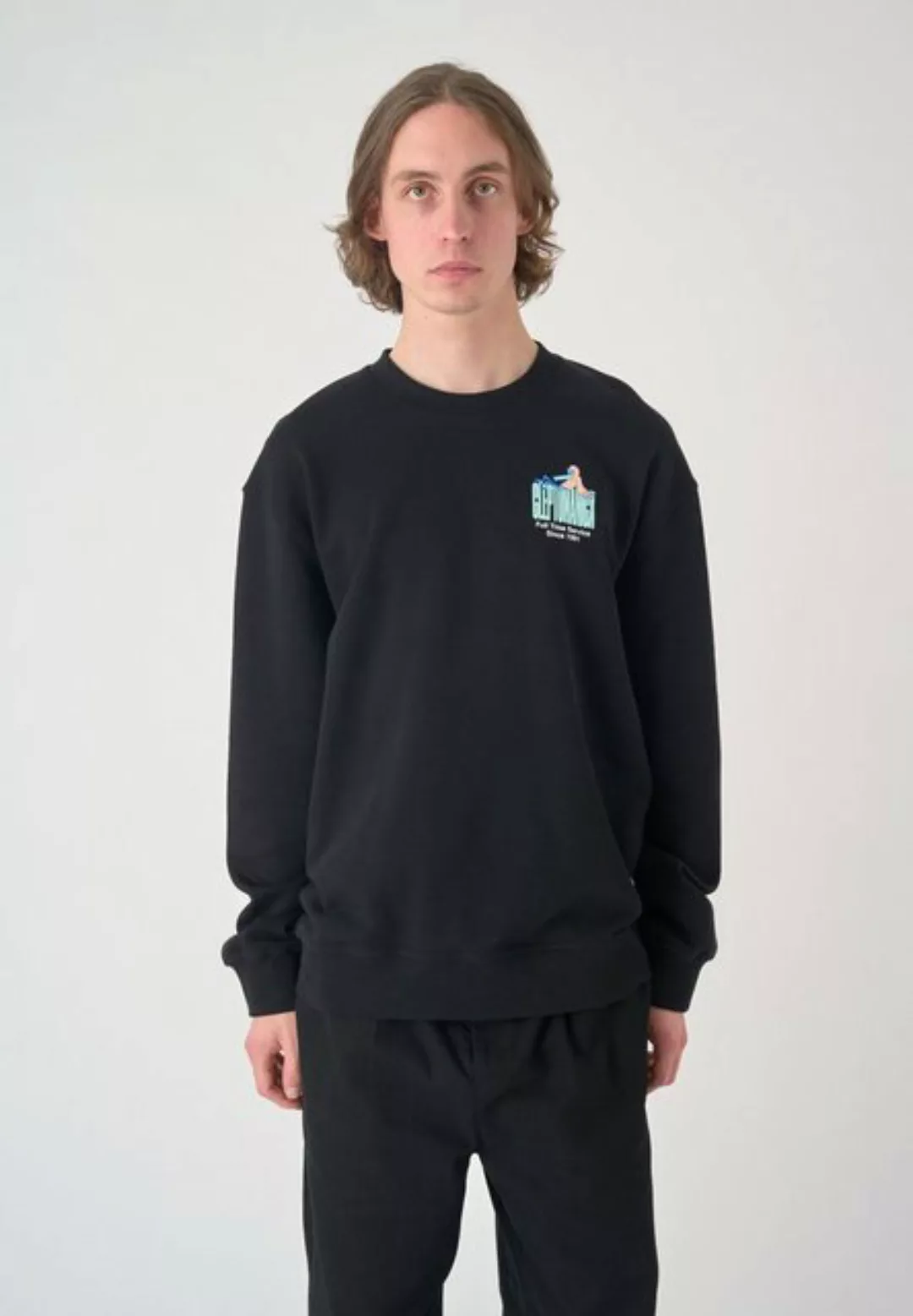 Cleptomanicx Sweatshirt Full Time Service mit coolem Rückenprint günstig online kaufen