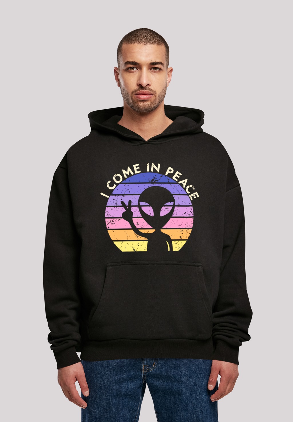 F4NT4STIC Kapuzenpullover "Alien Peace Sunset", Premium Qualität günstig online kaufen