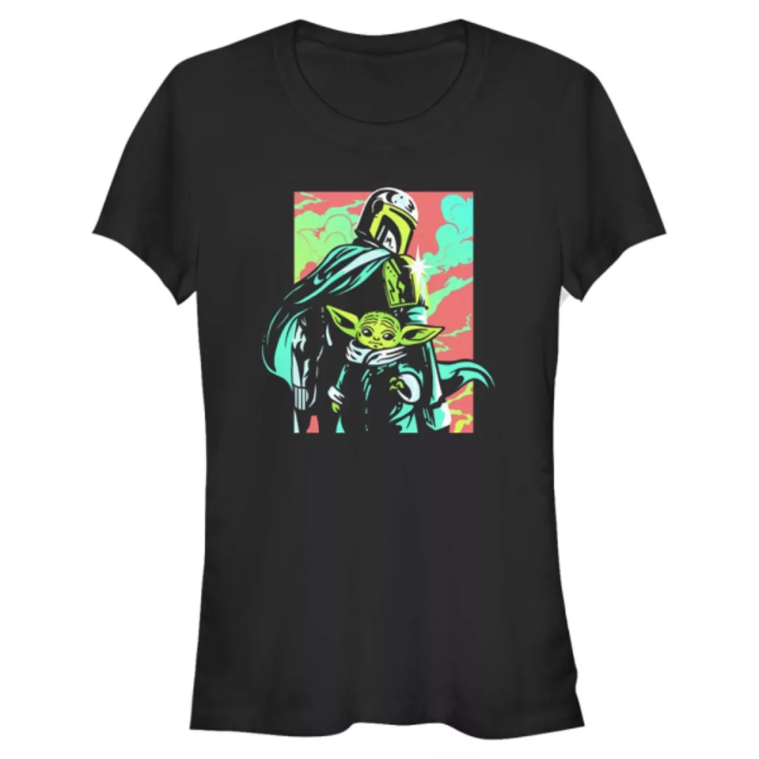 Star Wars - The Mandalorian - Mandalorian & the Child Neon Mando - Frauen T günstig online kaufen