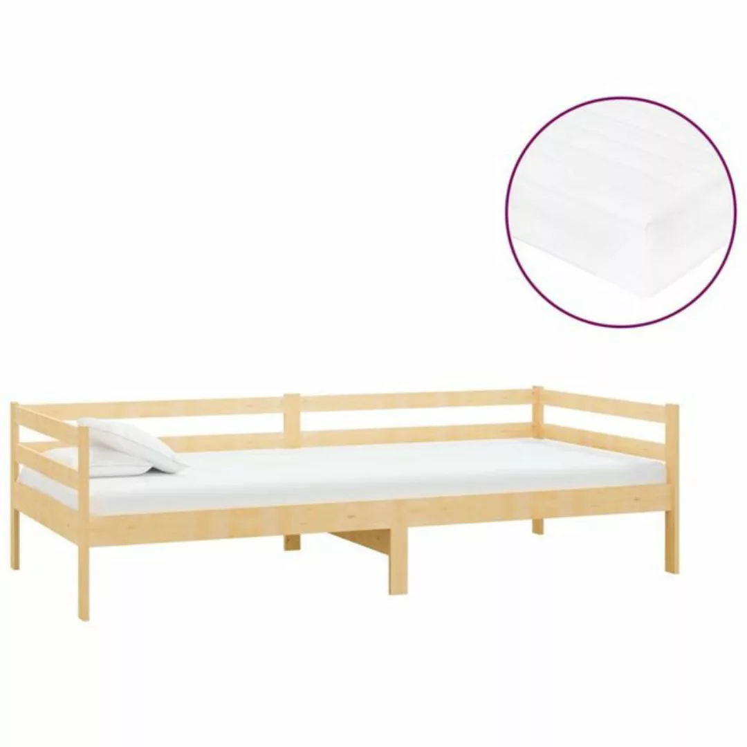 vidaXL Bett Tagesbett mit Matratze 90x200 cm Kiefer Massivholz günstig online kaufen