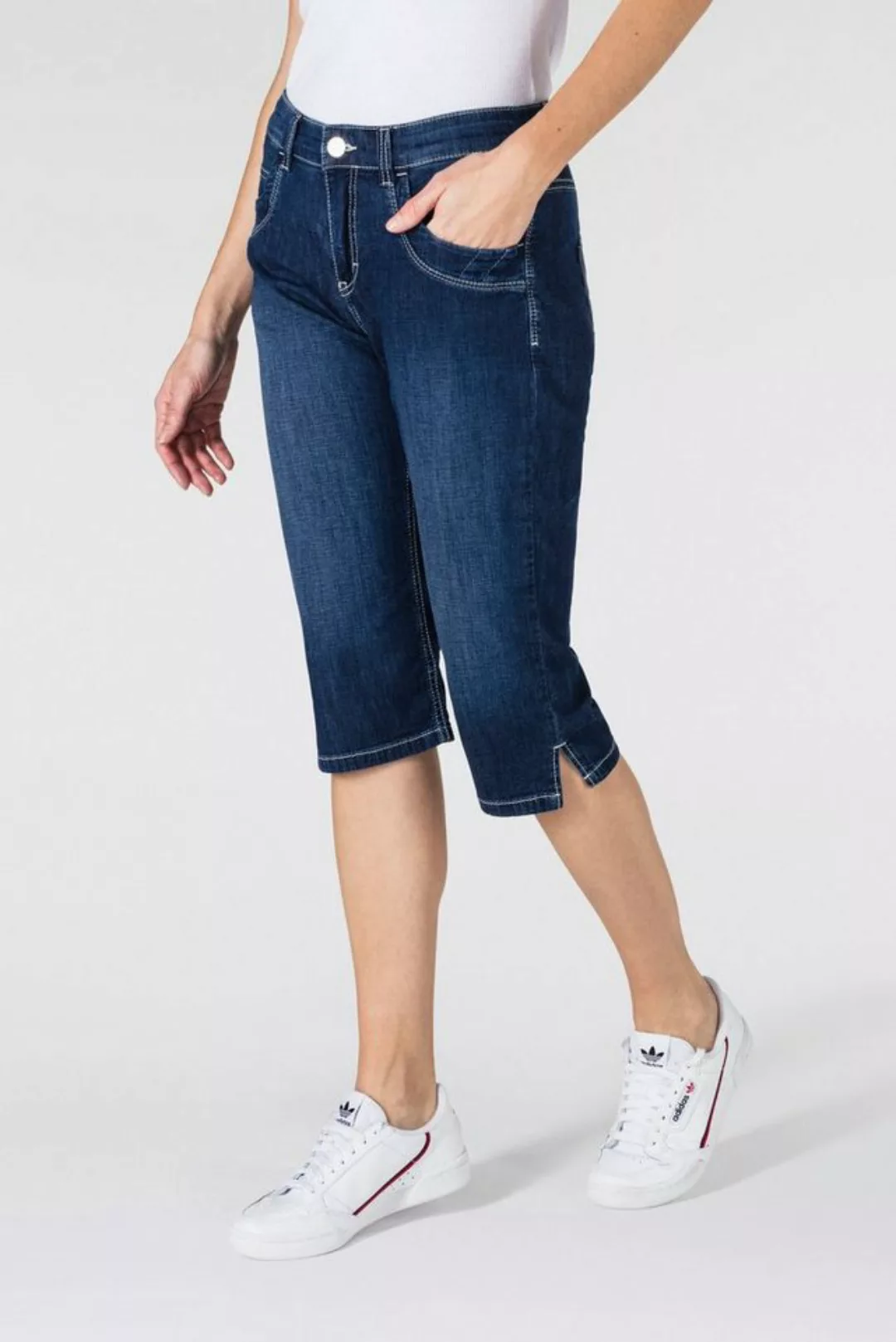 MAC Caprijeans Capri Eingelegte Zierfalten am Saum günstig online kaufen