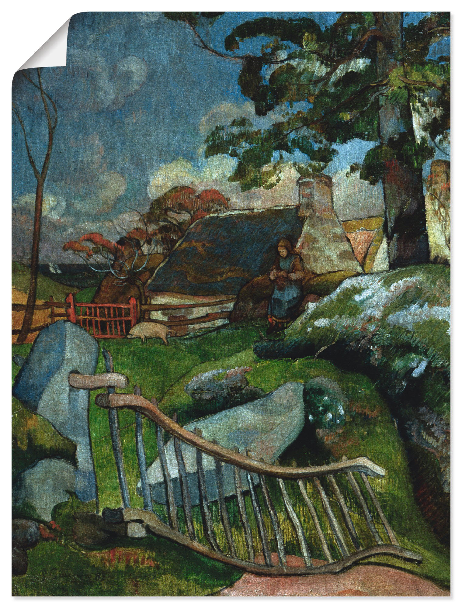 Artland Kunstdruck "Das Gatter 1889", Garten, (1 St.), als Leinwandbild, Wa günstig online kaufen