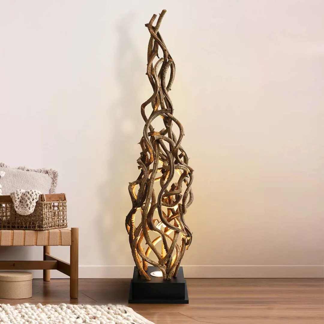 Stehlampe Treibholz natur 150 cm hoch modernem Design günstig online kaufen