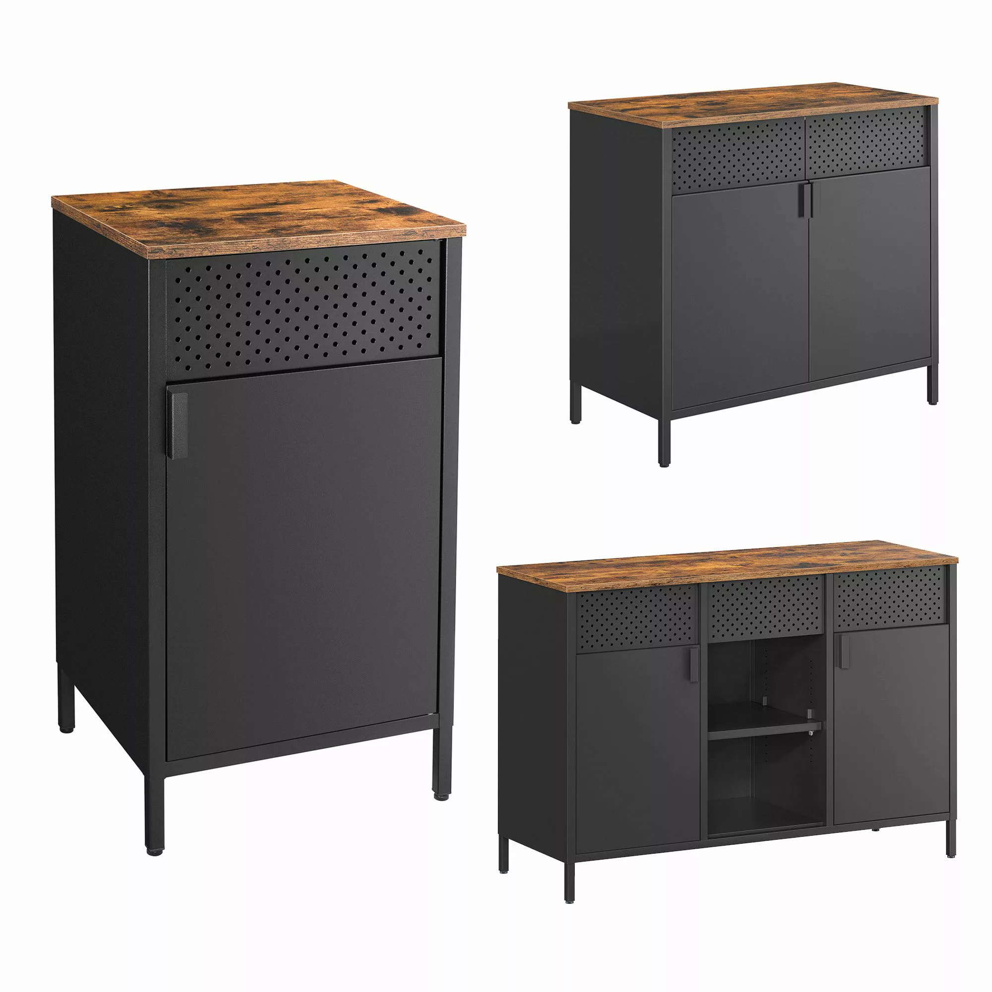 SONGMICS Aktenschrank Küchenschrank Metallschrank, Tür mit günstig online kaufen
