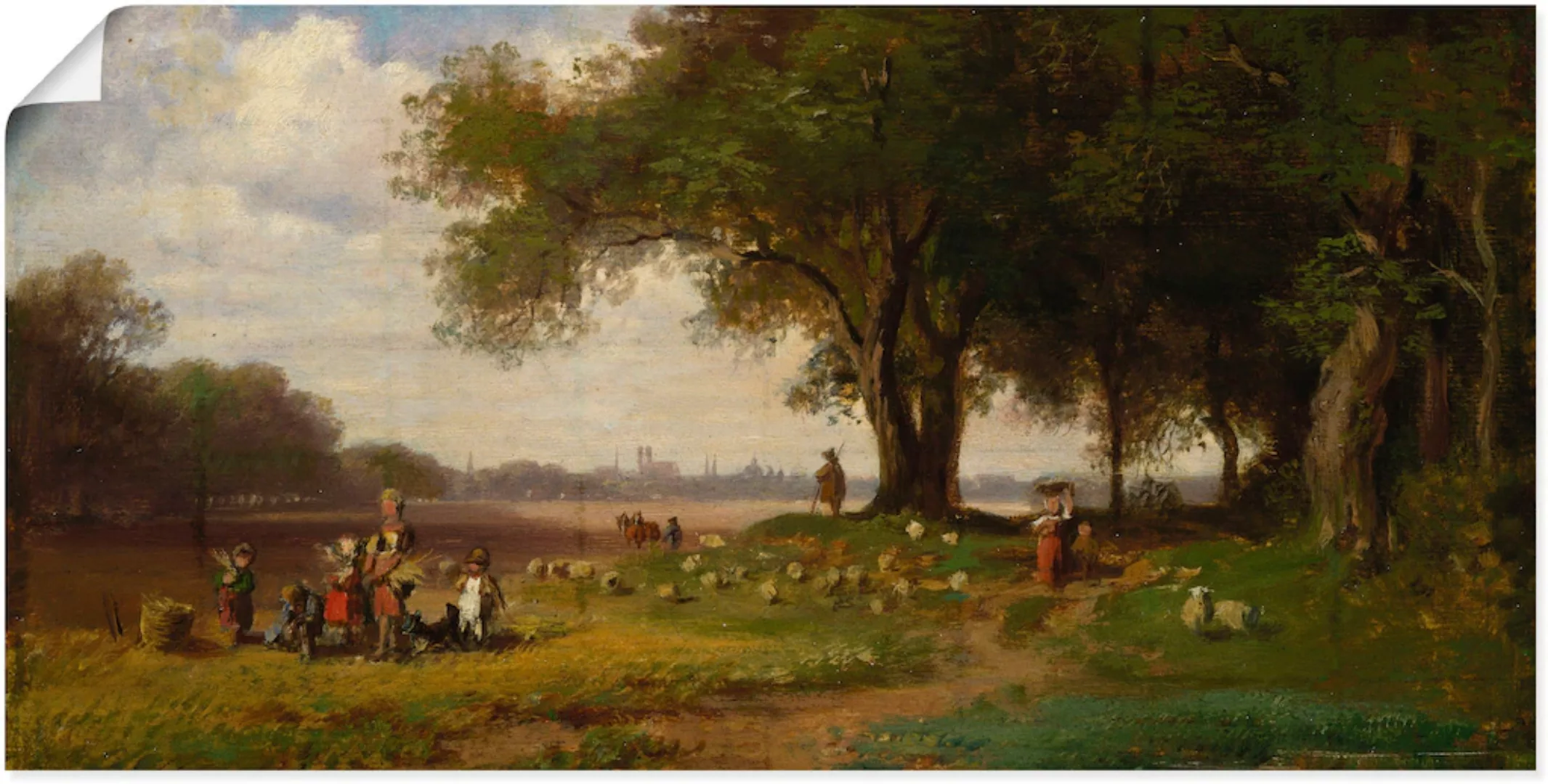 Artland Wandbild »Landschaft vor München mit Schäfer«, Europa, (1 St.), als günstig online kaufen