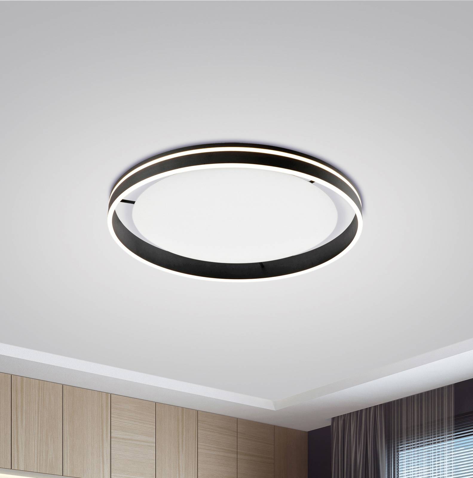 Paul Neuhaus Q-VITO LED-Deckenlampe 79cm anthrazit günstig online kaufen