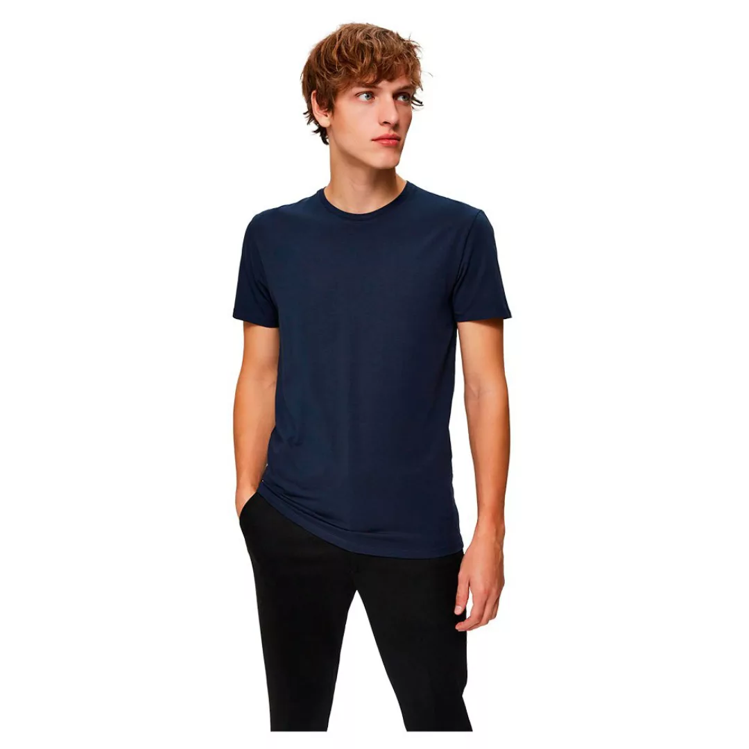 Selected New Pima Kurzärmliges T-shirt Mit O-ausschnitt B 2XL Navy Blazer günstig online kaufen