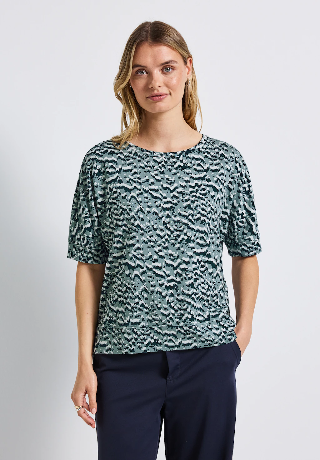 STREET ONE Rundhalsshirt, im soften Baumwoll-Mix günstig online kaufen