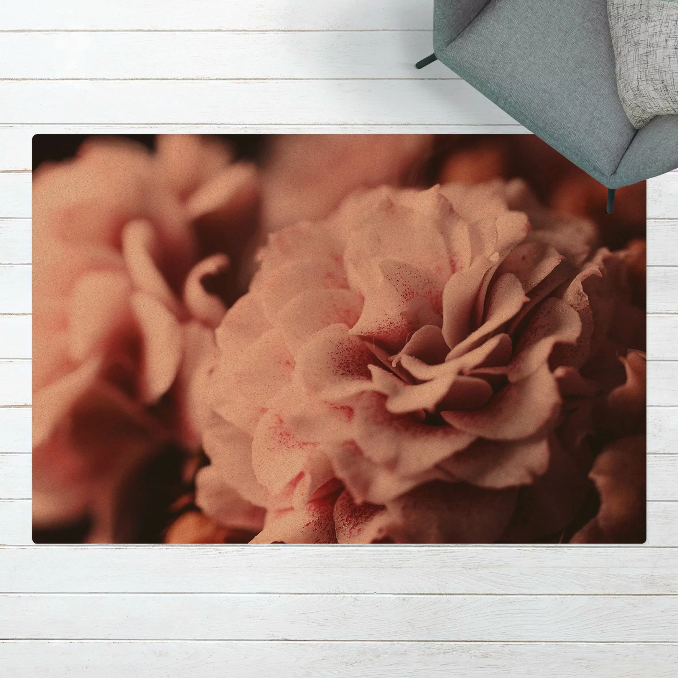 Kork-Teppich Shabby Rosa Rose Pastell günstig online kaufen