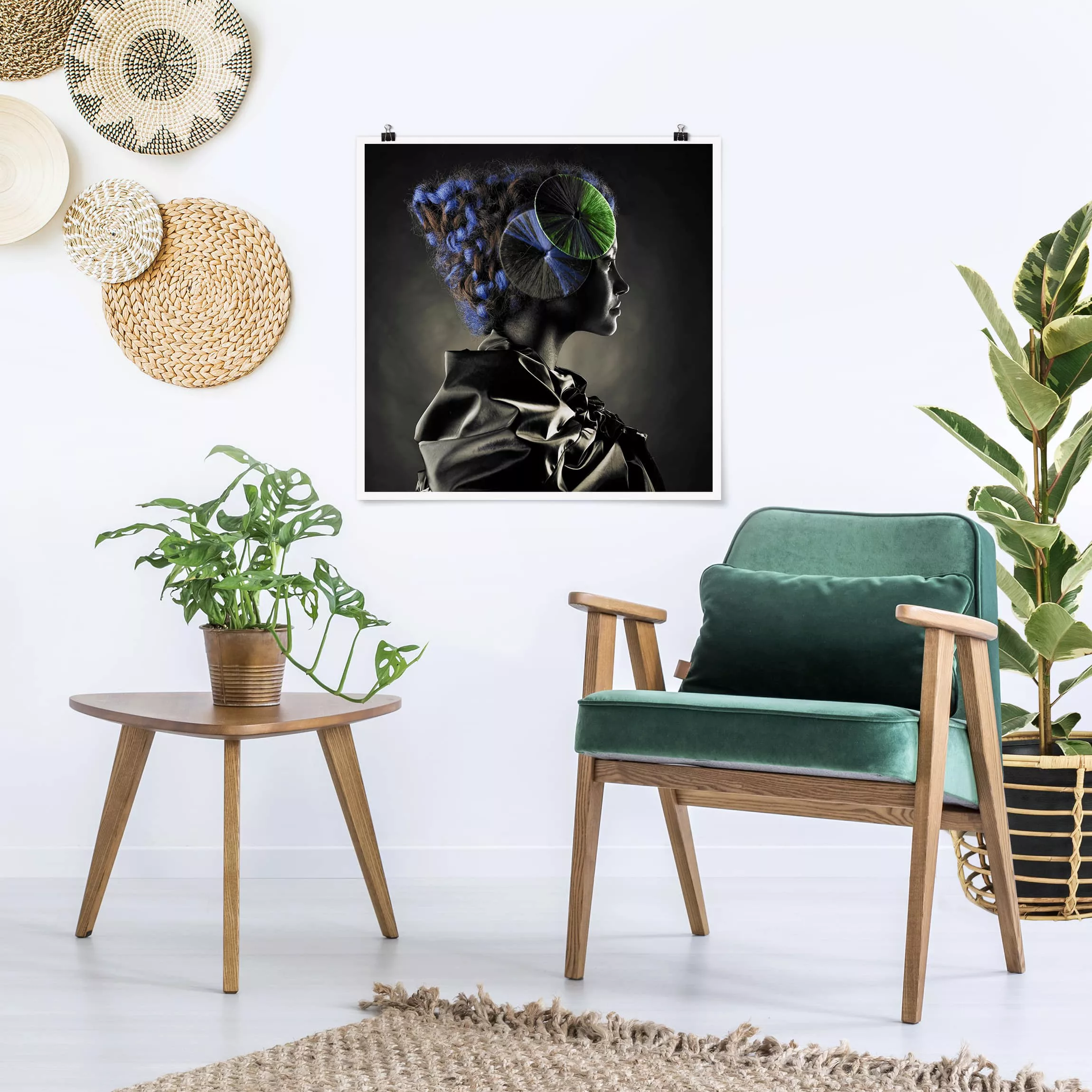 Poster Portrait - Quadrat Strange Lady günstig online kaufen