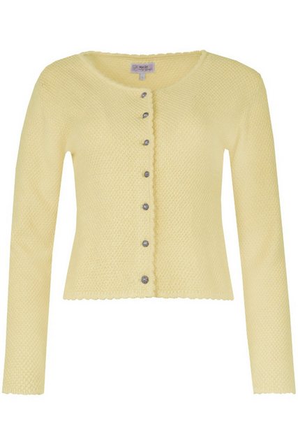 MarJo Trachtenjacke Trachten Strickjacke - VILSECK II - pastellgrau, zitron günstig online kaufen