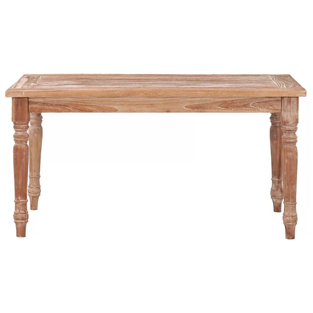 Batavia-couchtisch 90x50x45 Cm Teak Massivholz Getüncht günstig online kaufen