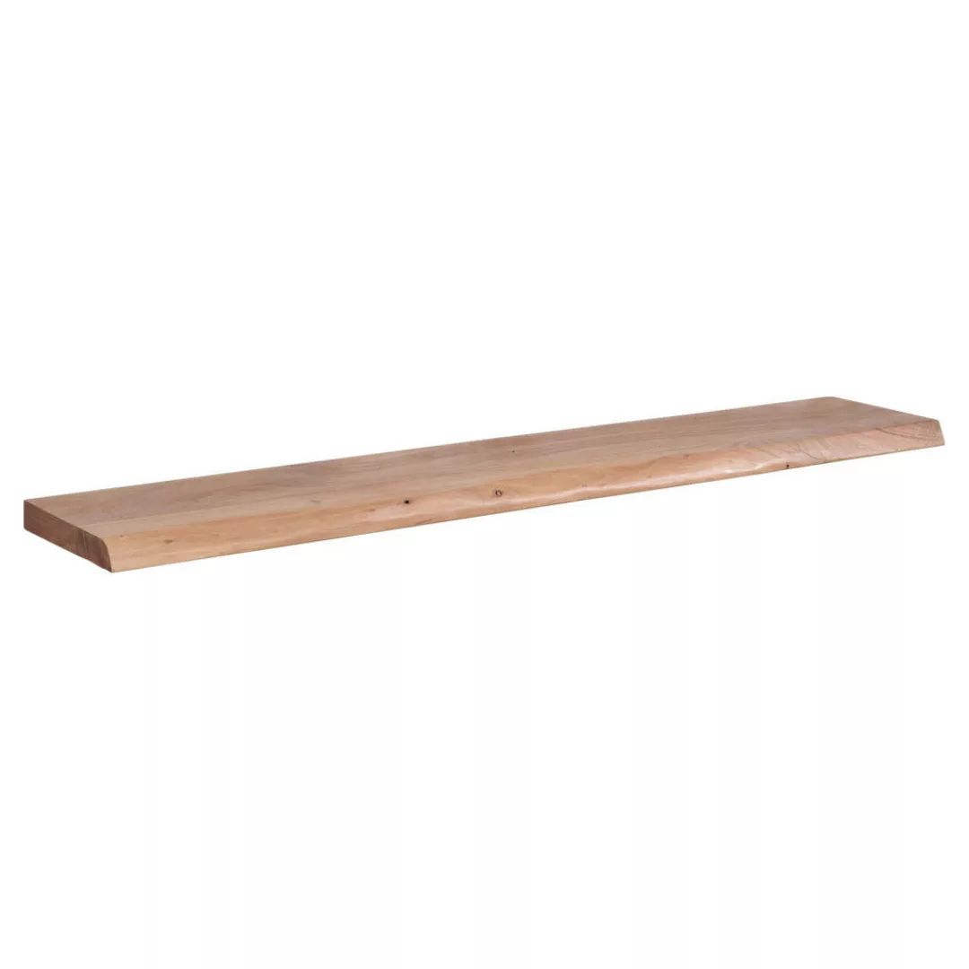 Wandregal braun Holz B/H/T: ca. 140x7x26 cm günstig online kaufen