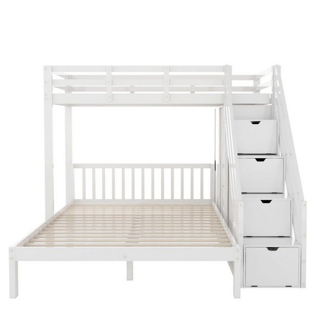FUROKOY Etagenbett 140x200cm Multifunktionales Kinderbett mit Garderobe, , günstig online kaufen
